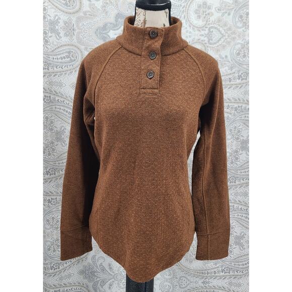 Prana Sweaters - PrAna Frozen falls wool blend pullover Brown Sz XS Gorpcore Cabincore 1/4 button